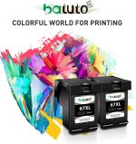 batuto Remanufactured hp 67 Ink cartridges Black/Color Combo Pack for DeskJet 2700 2755 2755e Envy 6000 6400 6455 6458e 6055e DeskJet Plus 4100 4155e with 67xl hp Printer Ink (2 Black Pack) - Image 3